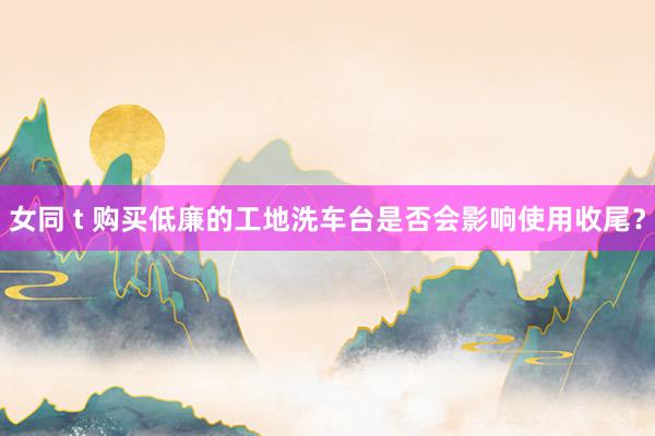 女同 t 购买低廉的工地洗车台是否会影响使用收尾？